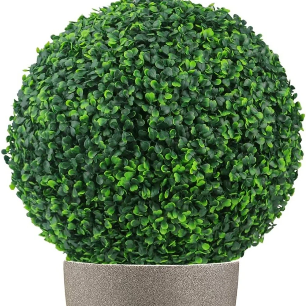 Artificial Boxwood Topiary Ball - Green Home Accent